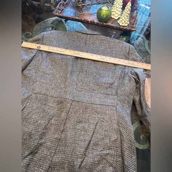 Vintage Tweed Sport Coat Blazer with Elbow Pads Brown Tan Men’s 46R Back Detail - Picture 14 of 14